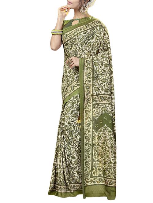 Ditsy floral printed saree with blouse - 15493598 - Standard Image - 1