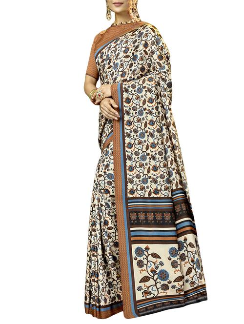 Ditsy floral printed saree with blouse - 15493612 - Standard Image - 1