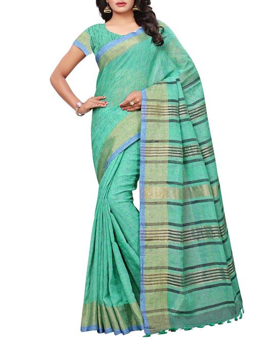 Linen maheshwari saree with blouse - 15493623 - Standard Image - 1