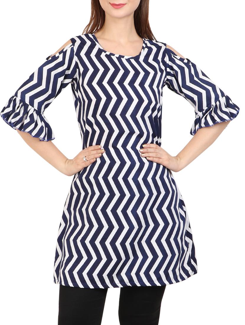 A-line chevron kurti - 15493744 - Zoom Image - 1