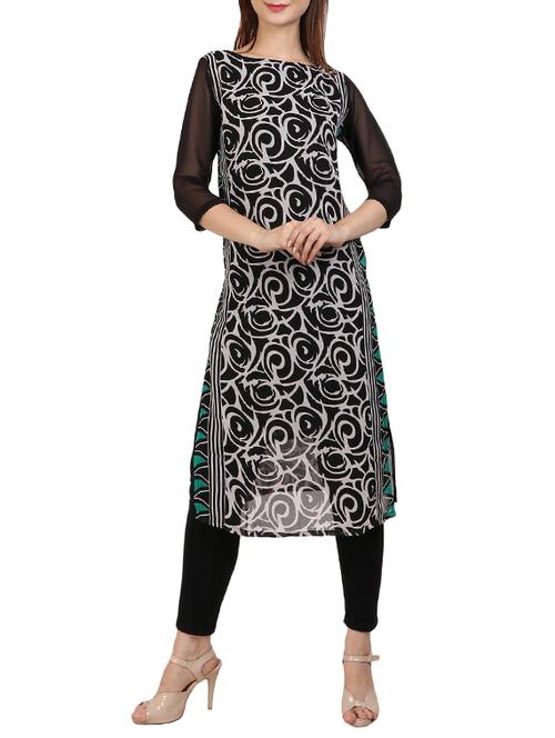 Printed straight kurta - 15493749 - Standard Image - 1