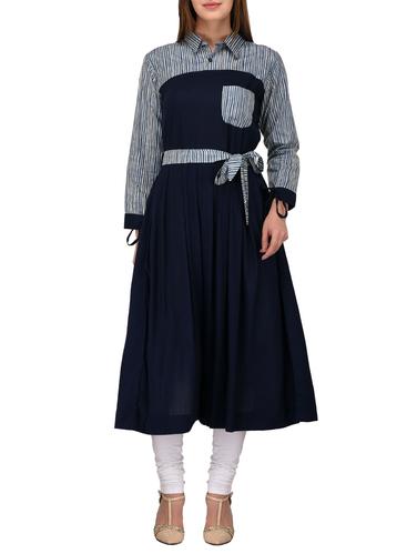 Stripes a-line kurta - 15493767 - Very Small Image - 1