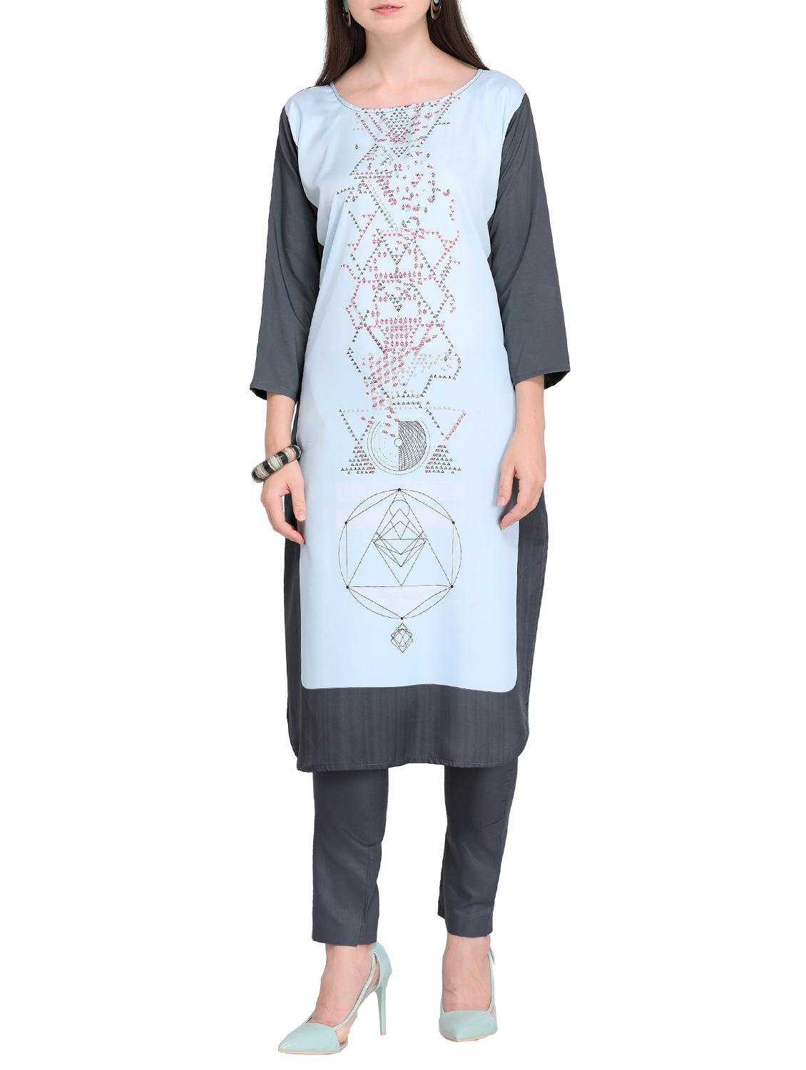 Printed straight kurta - 15493853 - Zoom Image - 1