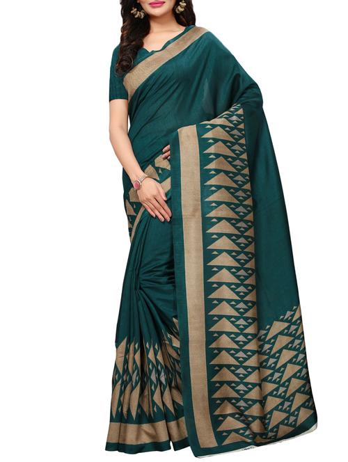 Geometrical bordered saree with blouse - 15494195 - Standard Image - 1