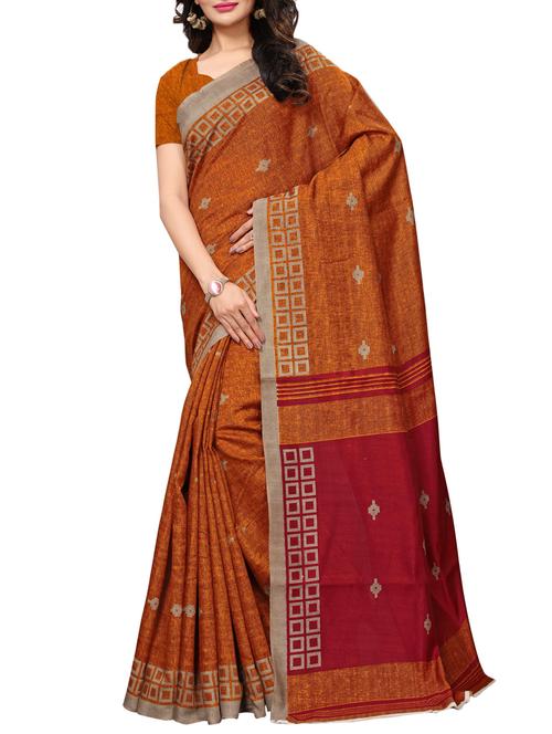 Geometrical printed saree with blouse - 15494200 - Standard Image - 1