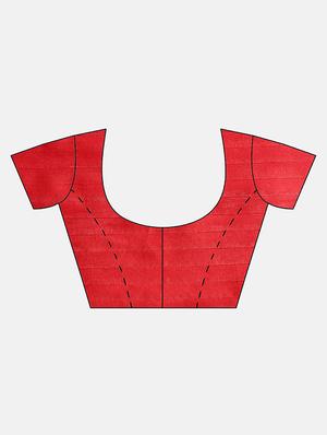 checkered bordered printed saree with blouse - 15494209 - Standard Image - 3