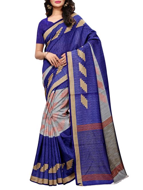 Geometrical printed saree with blouse - 15494214 - Standard Image - 1