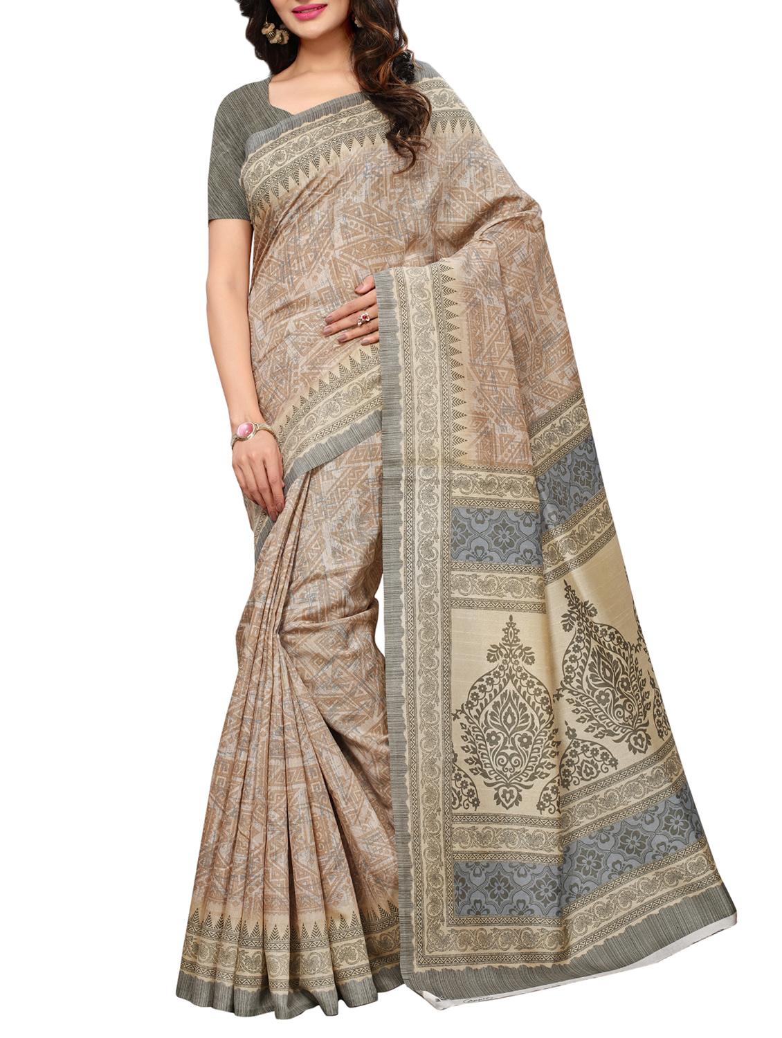 Geometrical printed saree with blouse - 15494218 - Zoom Image - 1