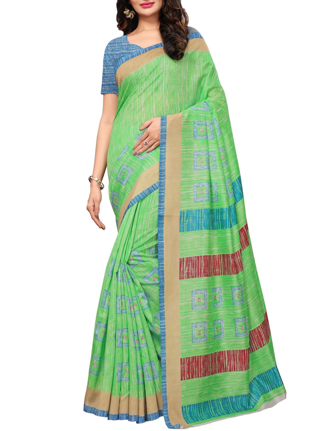 Geometrical printed saree with blouse - 15494220 - Zoom Image - 1