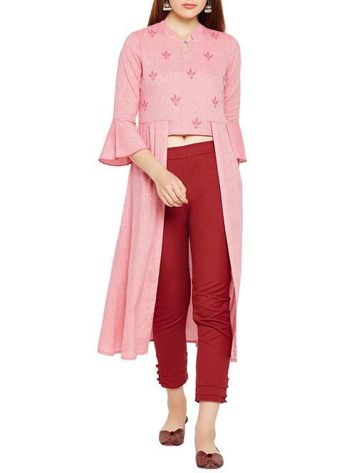 Tunic look bell sleeves kurta - 15494269 - Standard Image - 1