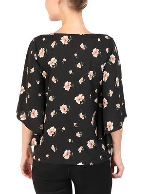 kaftan sleeved floral top - 15494289 - Standard Image - 3