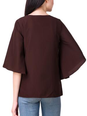 bell sleeved elasticated waist top - 15494300 - Standard Image - 3