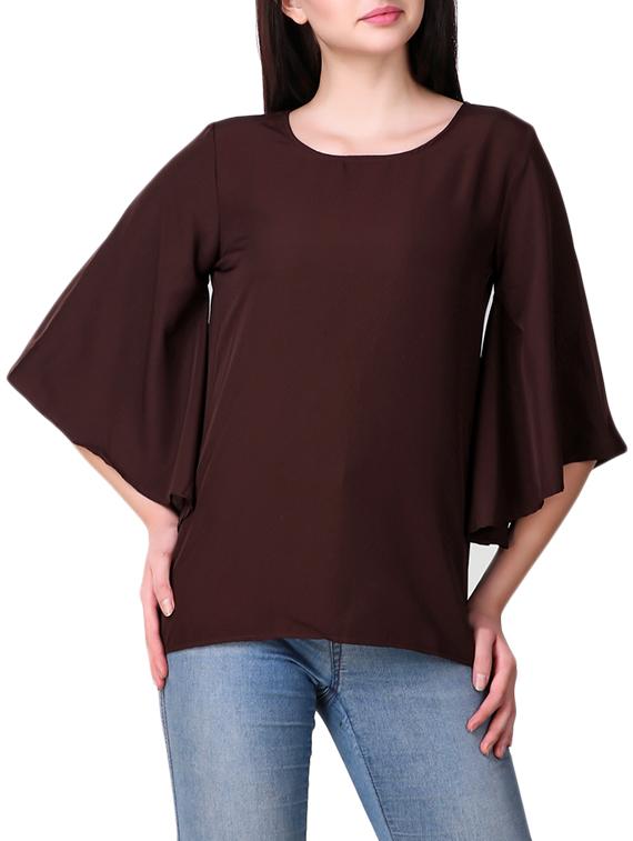 bell sleeved elasticated waist top - 15494300 - Zoom Image - 1