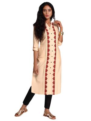 Straight pintucks kurta - 15494756 - Standard Image - 1