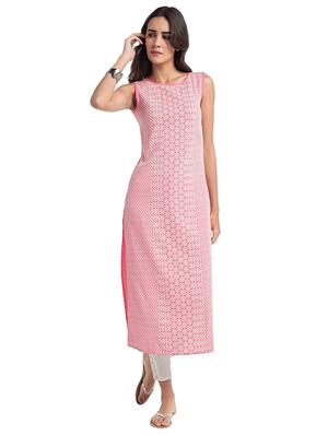 Straight embroidered kurta - 15494773 - Standard Image - 1