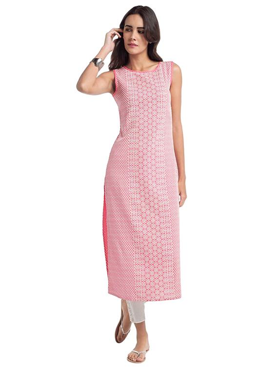 Straight embroidered kurta - 15494773 - Zoom Image - 1