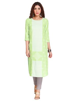 Straight printed kurta - 15494778 - Standard Image - 1