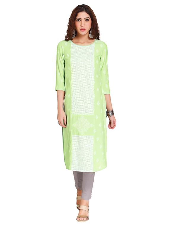 Straight printed kurta - 15494778 - Zoom Image - 1