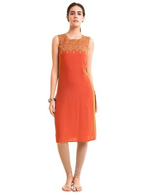Embroidered straight kurta - 15494779 - Standard Image - 1