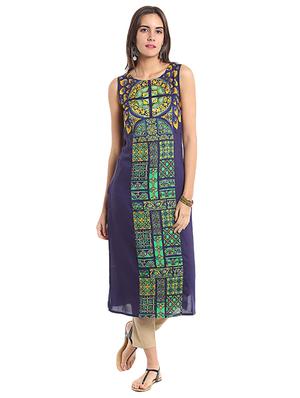 Straight digital print kurta - 15494790 - Standard Image - 1