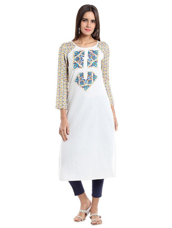Straight printed kurta - 15494804 - Zoom Image - 1
