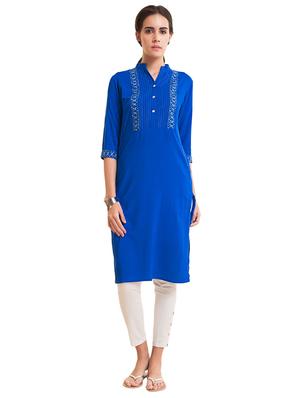 Straight pintucks kurta - 15494810 - Standard Image - 1