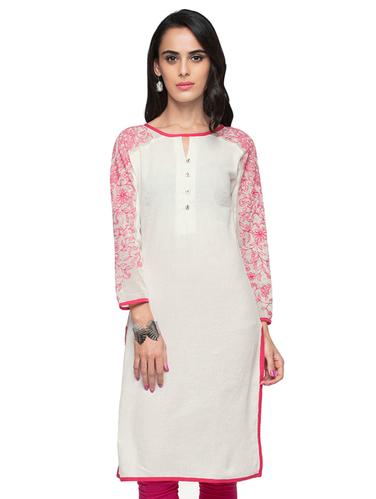Straight embroidered kurta - 15494814 - Very Small Image - 1