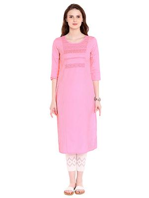 Straight embroidered yoke kurta - 15494847 - Standard Image - 1