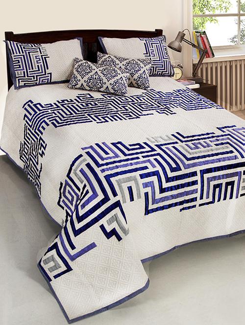 cotton printed bedcover with 2 pillow covers - 15495050 - Very Small Image - 1