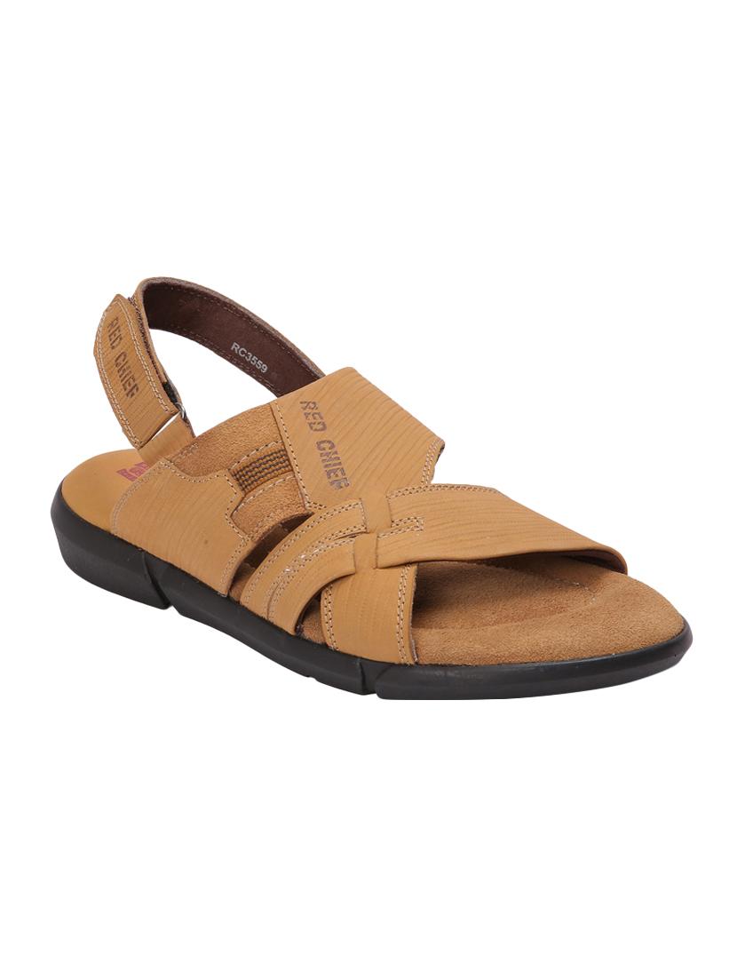 red chief brown Leather back strap sandals - 15495211 - Zoom Image - 1