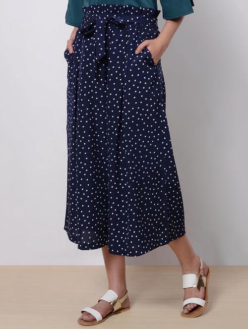 paper bag polka dotted belted culottes - 15495337 - Standard Image - 1