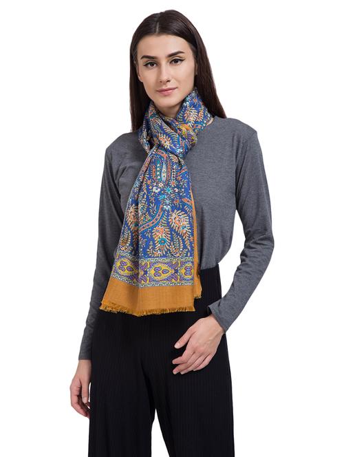 blue wool stole - 15495405 - Standard Image - 1