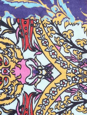 yellow printed wool stole - 15495407 - Standard Image - 3