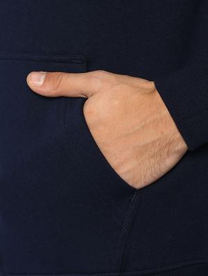 navy blue solid sweatshirt - 15495534 - Standard Image - 4