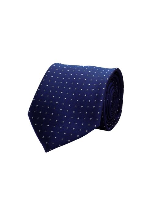 blue micro fiber tie with lapel pin - 15495565 - Standard Image - 1