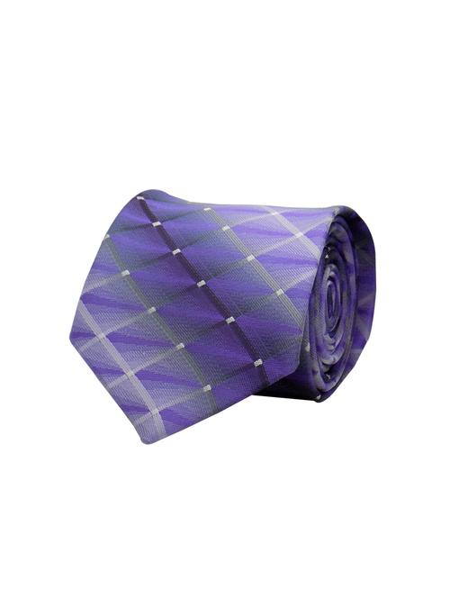 purple micro fiber tie with lapel pin - 15495573 - Very Small Image - 1