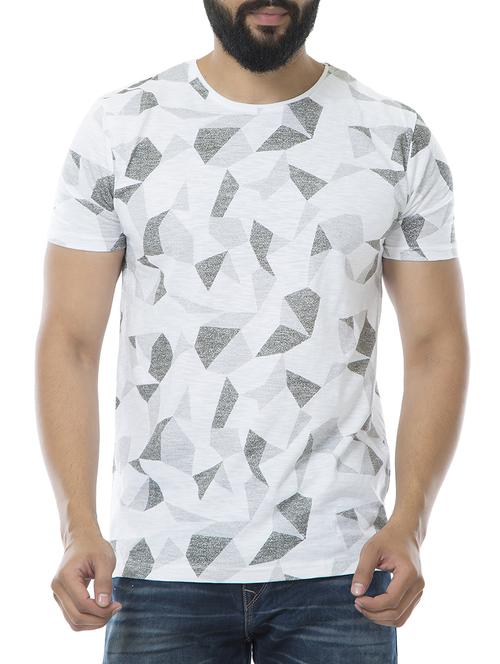 grey cotton all over print t-shirt - 15495645 - Standard Image - 1