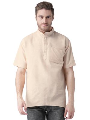 multi colored khadi short kurta - 15495705 - Standard Image - 2
