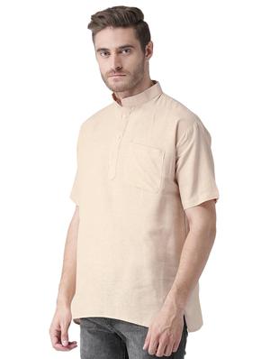 multi colored khadi short kurta - 15495705 - Standard Image - 3