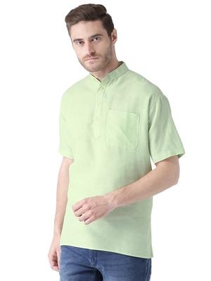 multi colored khadi short kurta - 15495707 - Standard Image - 3