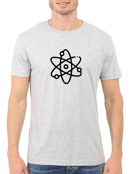grey cotton chest print tshirt - 15495835 - Standard Image - 1