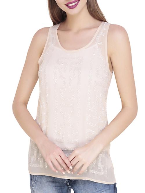 embellished sheer top - 15495882 - Standard Image - 1