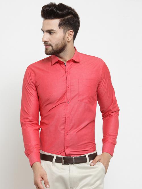 pink cotton formal shirt - 15495923 - Very Small Image - 1