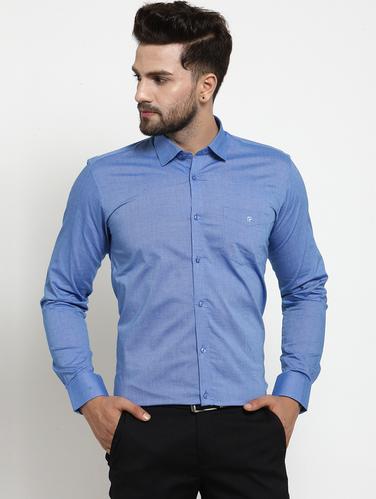 blue cotton formal shirt - 15495952 - Very Small Image - 1
