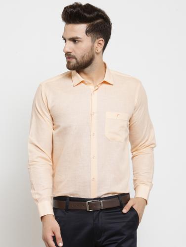 orange cotton formal shirt - 15495960 - Very Small Image - 1