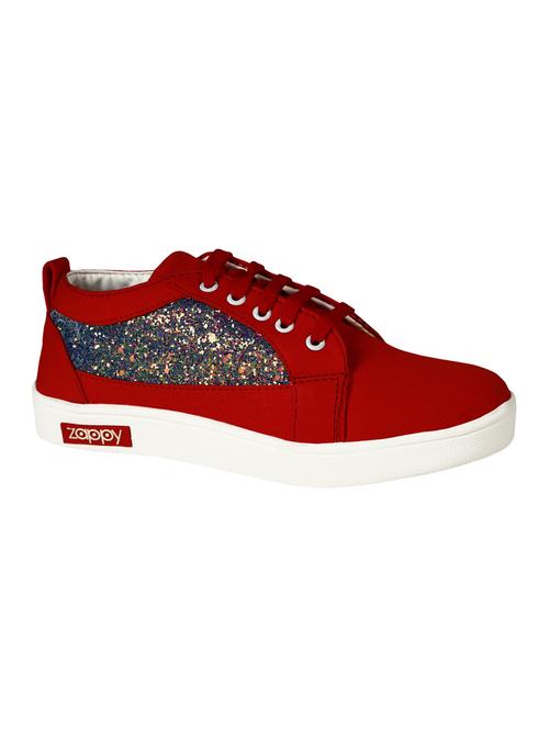 red lace-up sneakers - 15495981 - Standard Image - 1