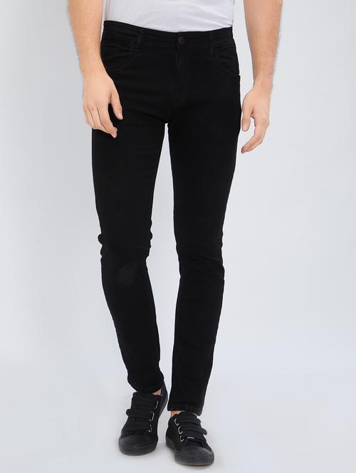 black denim plain jeans - 15496157 - Standard Image - 1