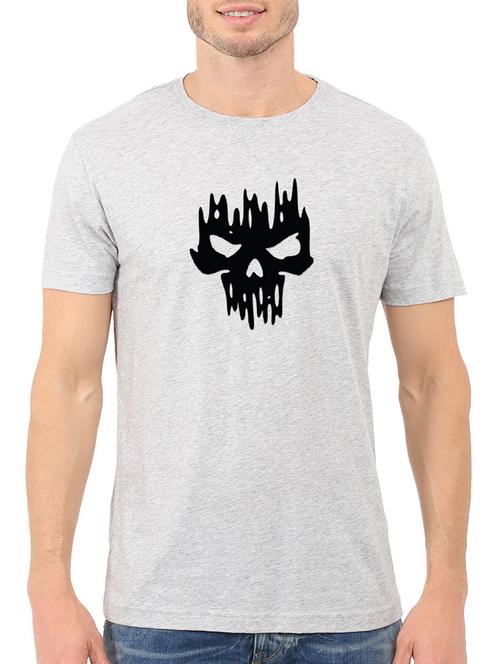 grey cotton chest print tshirt - 15496353 - Standard Image - 1