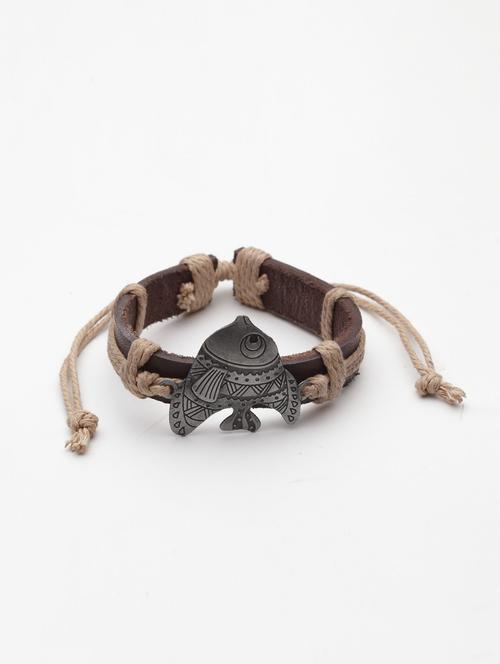 brown leather bracelet - 15496377 - Very Small Image - 1