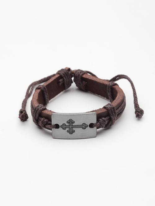brown leather bracelet - 15496396 - Very Small Image - 1